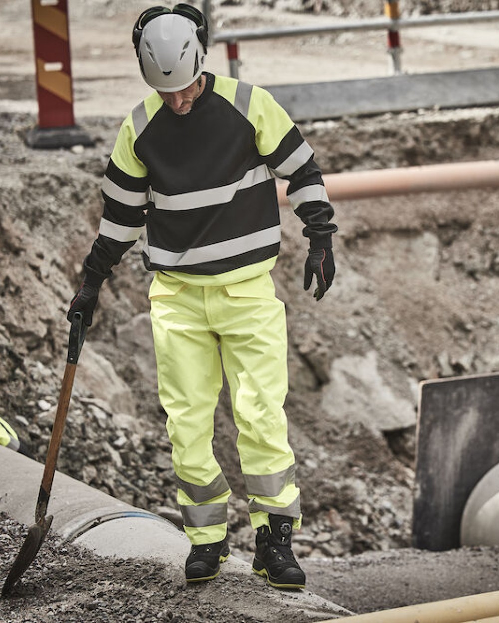 JOBMAN 2933 Shell Hose Hi-Vis Hosen personalisierbar