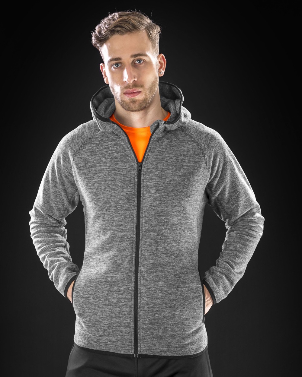 Laines polaires personnalisable SPIRO MENS MICROFLEECE HOODI
