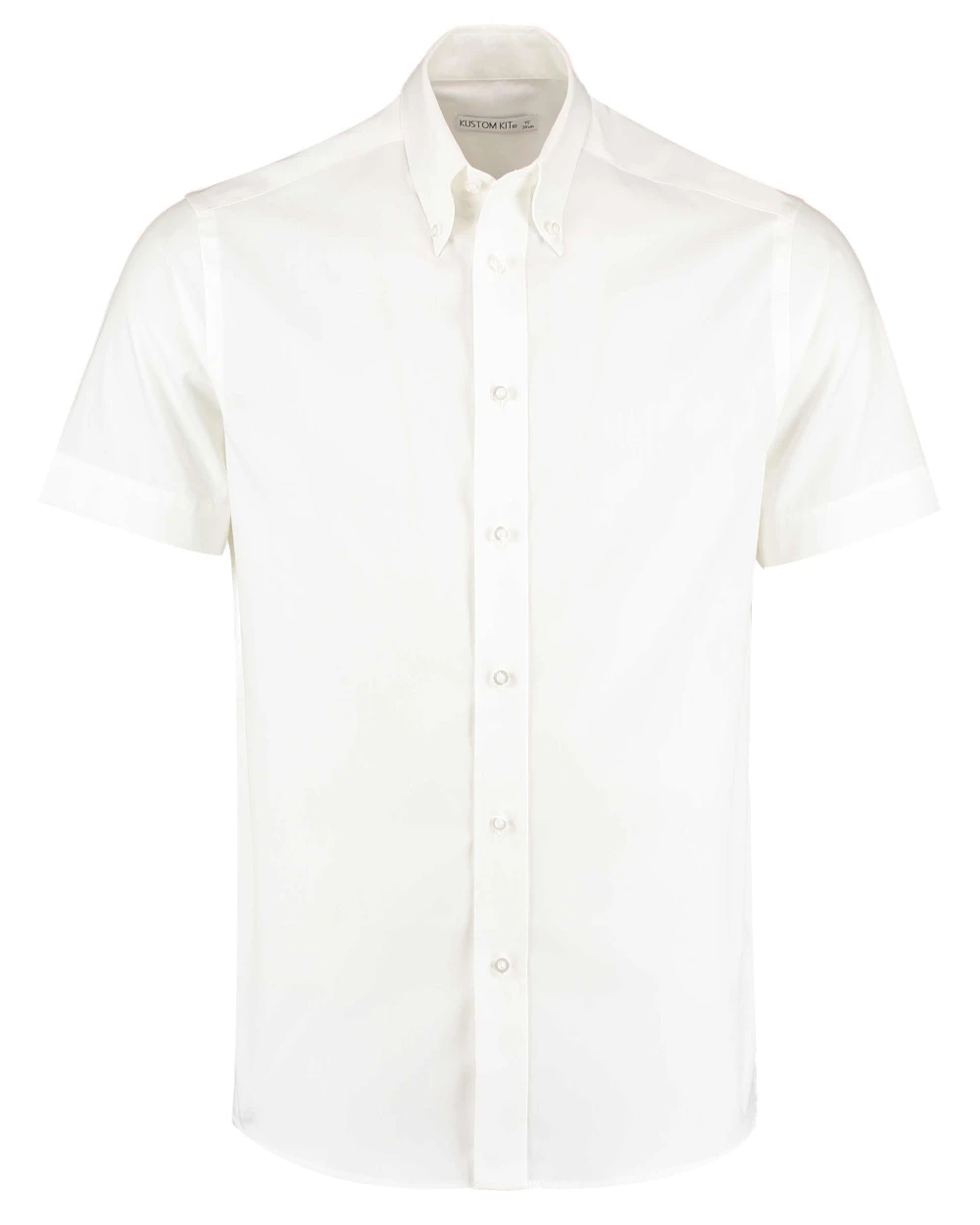 Hemden KUSTOM KIT Tailored Fit Premium Oxford Shirt SSL voor bedrukking &amp; borduring