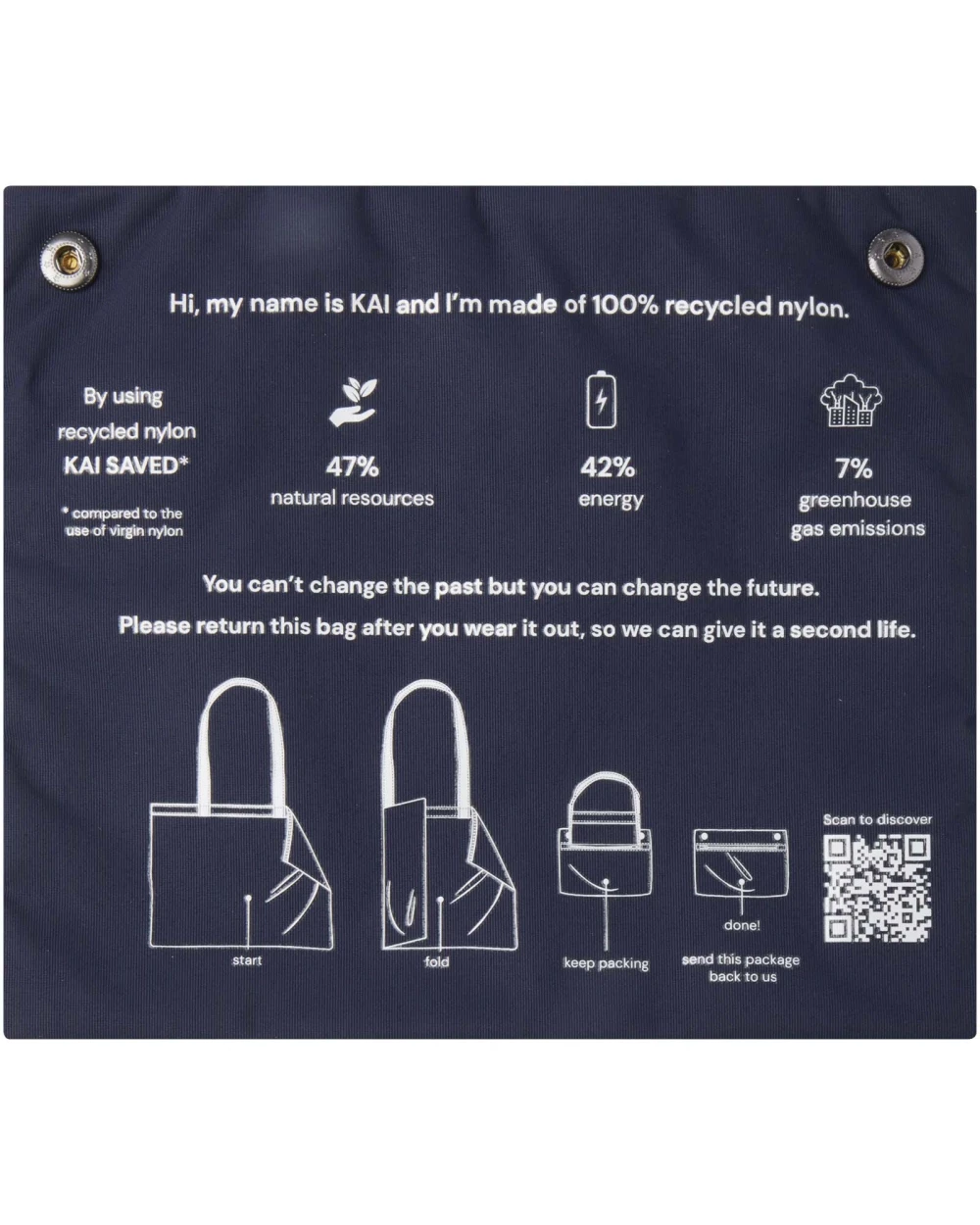 Tote bags personnalisable 4DO Sac shopping circulaire recyclé GRS Kai