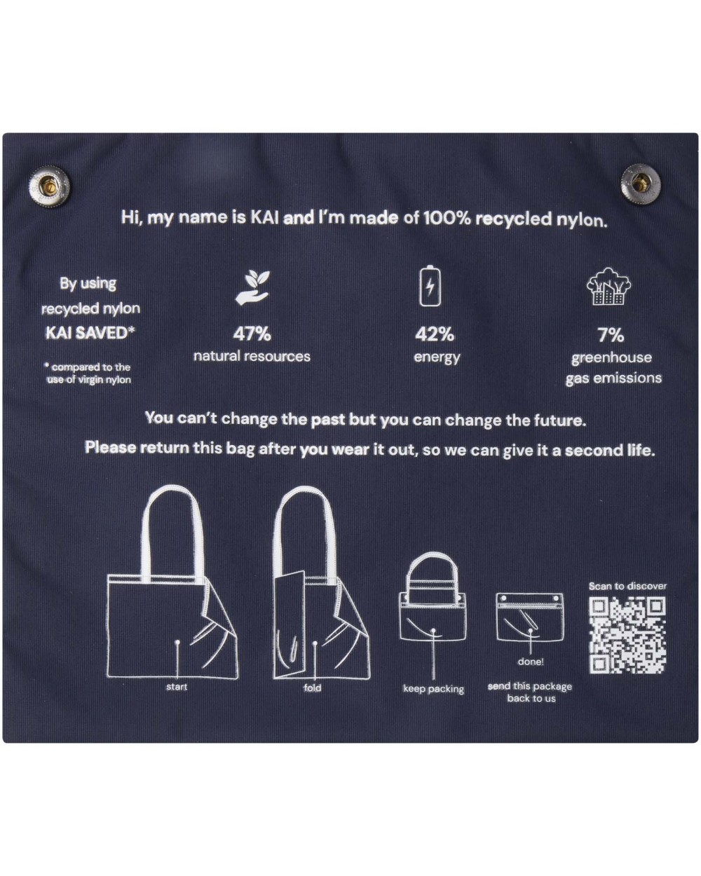 Tote bags personnalisable 4DO Sac shopping circulaire recyclé GRS Kai