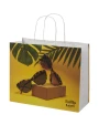 4DO Kraftpapiertasche 120 g/m² mit gedrehten Griffen – 31 × 12 × 25 cm Taschen personalisierbar