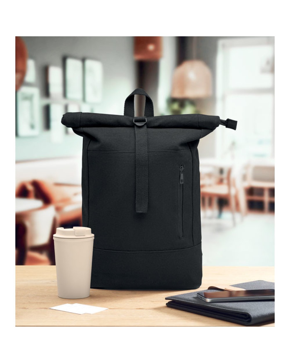 Tassen & Zakken 4DO Rolltop 15 inch laptop rugzak voor bedrukking &amp; borduring