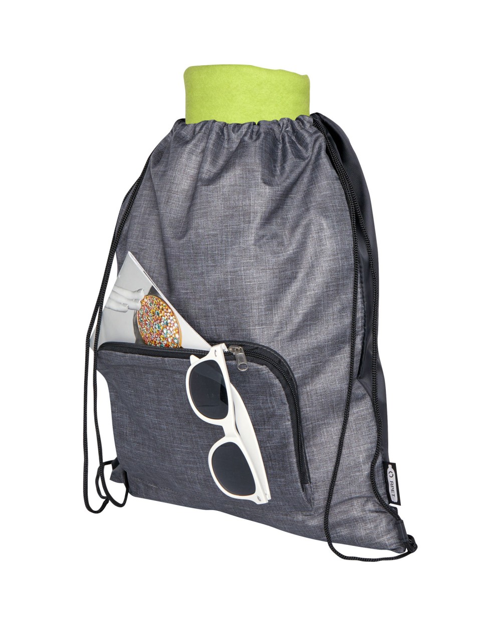 4DO Ash recycelter faltbarer Turnbeutel 7L Taschen personalisierbar