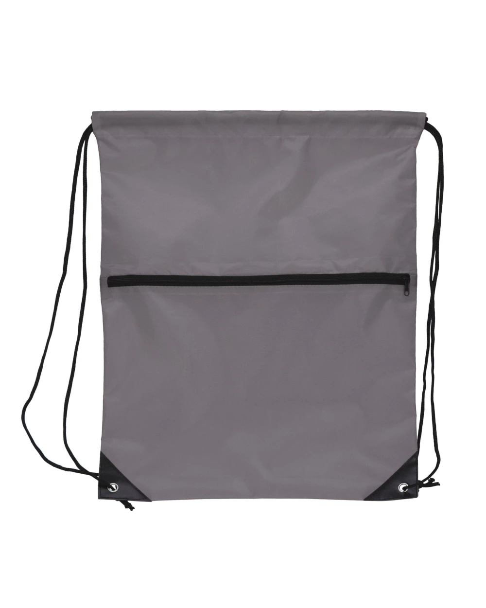4DO Kordelzugtasche 210T R-PET mit Reißverschluss Taschen personalisierbar