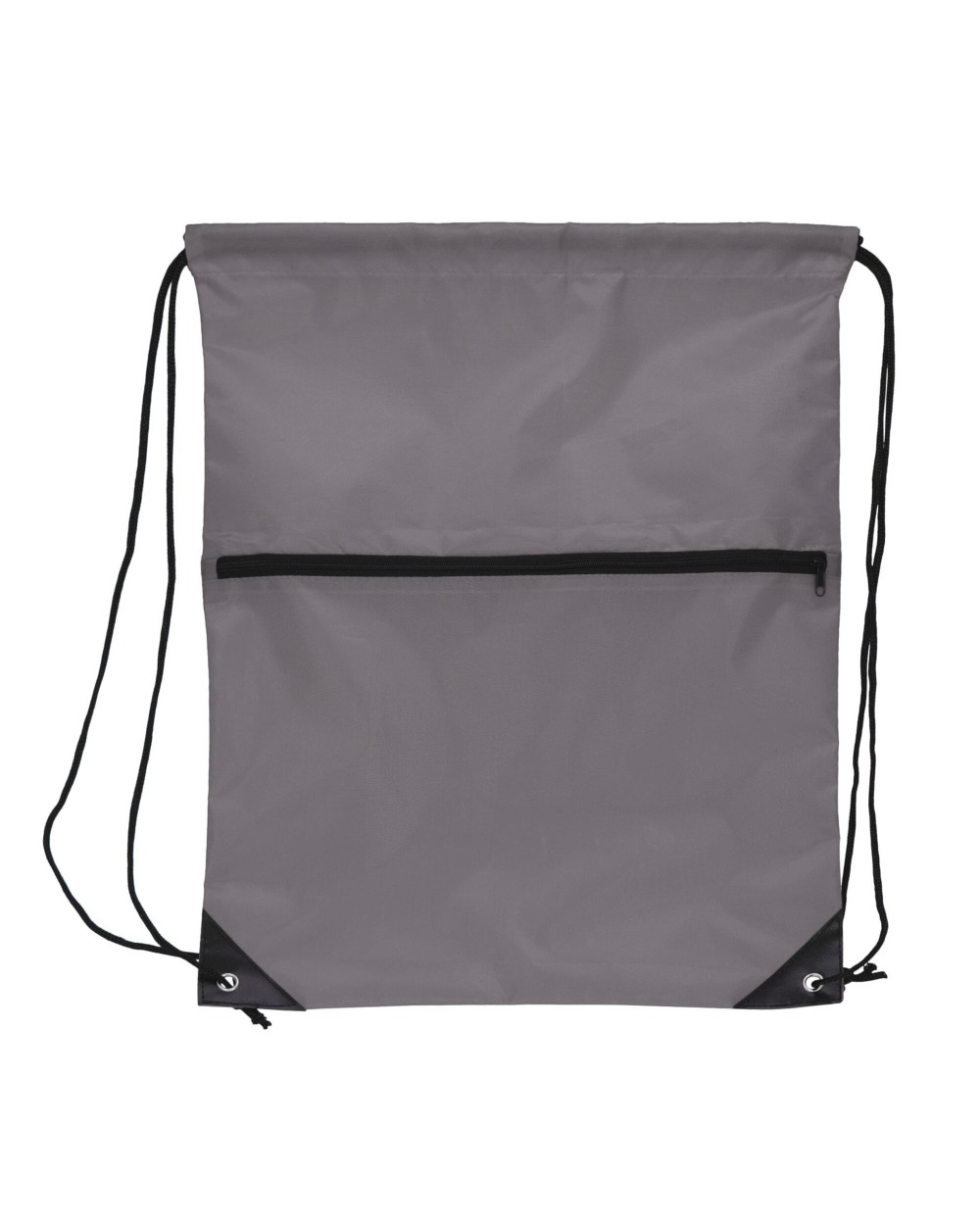 4DO Kordelzugtasche 210T R-PET mit Reißverschluss Taschen personalisierbar