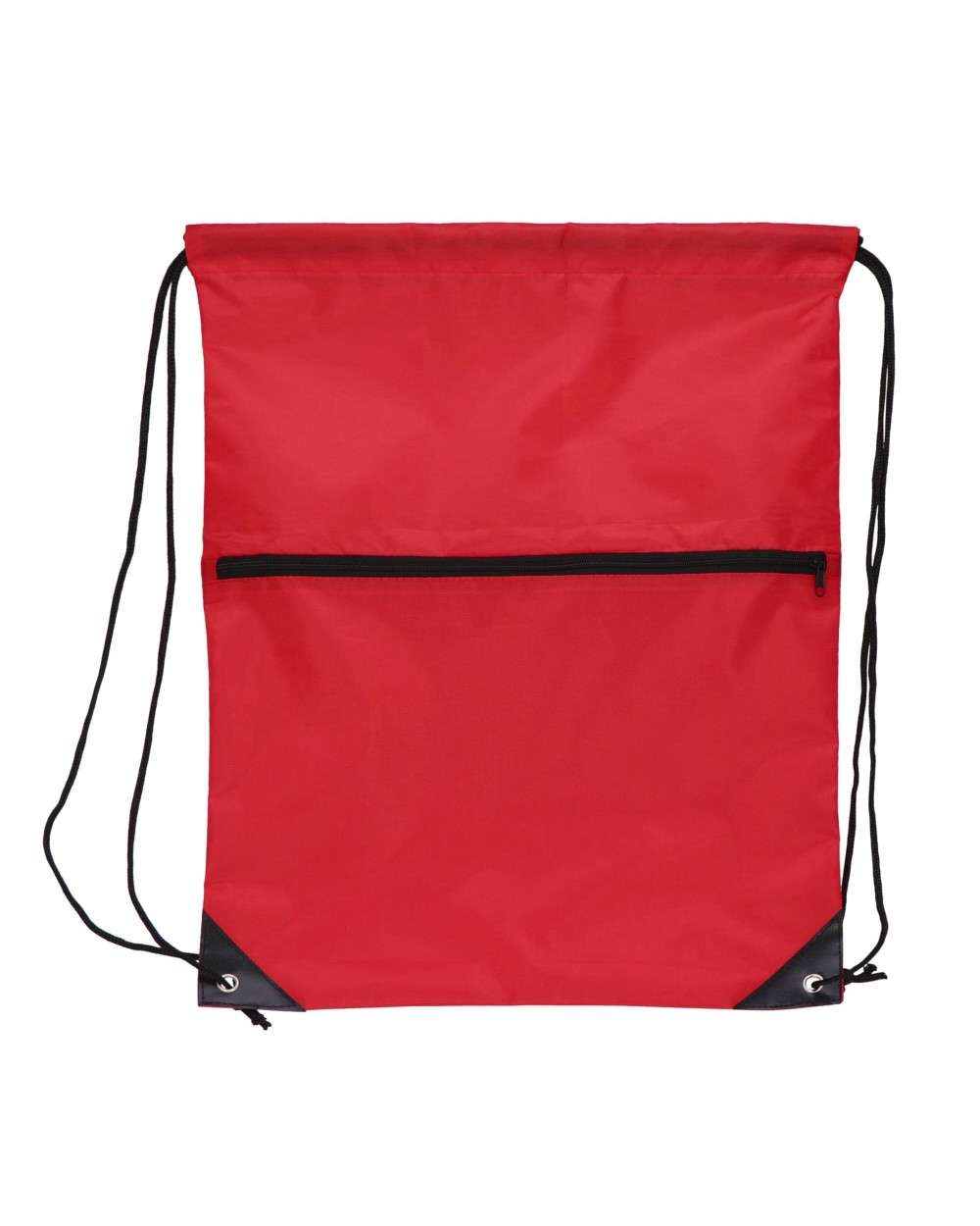 4DO Kordelzugtasche 210T R-PET mit Reißverschluss Taschen personalisierbar