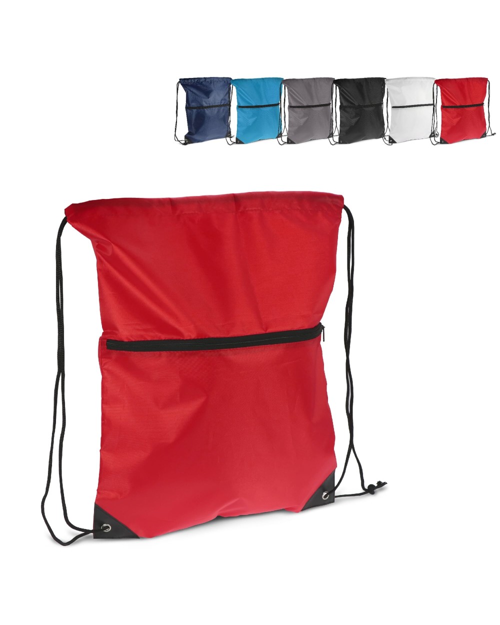 Sacs & Bagagerie personnalisable 4DO Sac à cordon 210T R-PET avec fermeture éclair