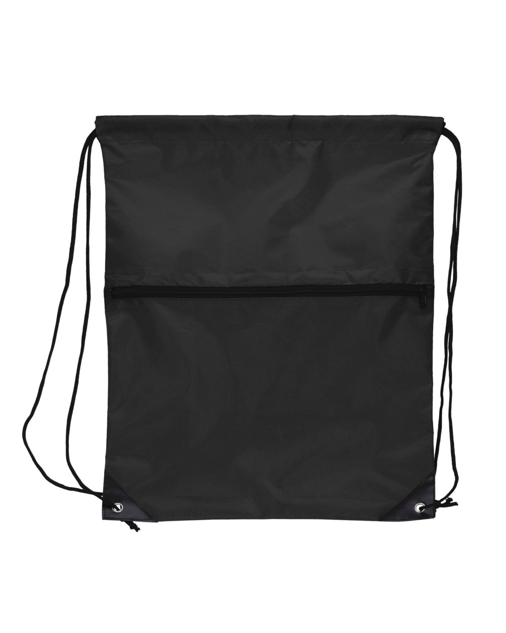 4DO Kordelzugtasche 210T R-PET mit Reißverschluss Taschen personalisierbar