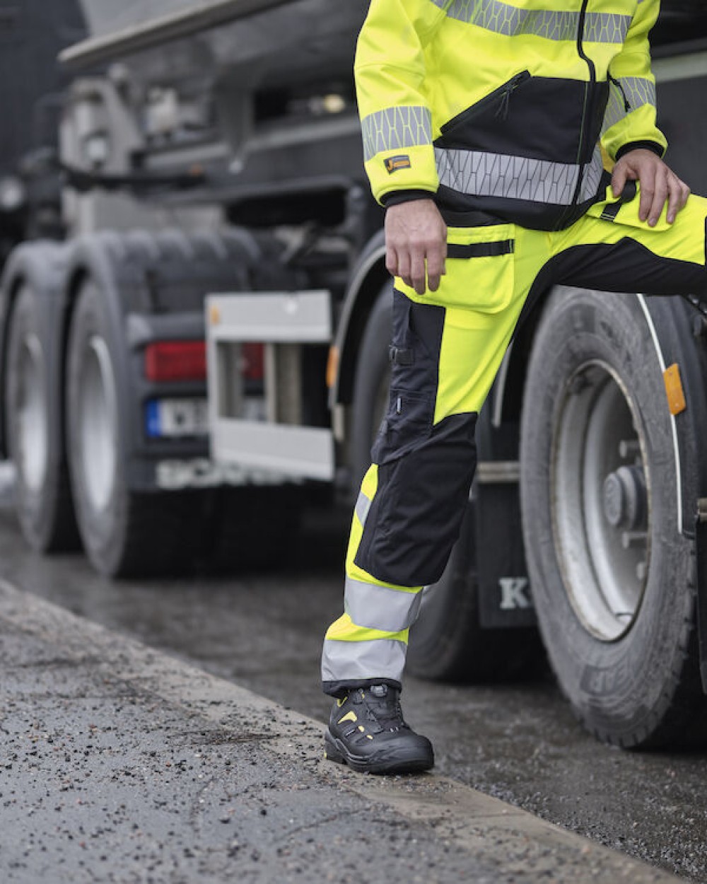 Broeken JOBMAN 2240 Hi-Vis Stretch Trousers HP voor bedrukking &amp; borduring