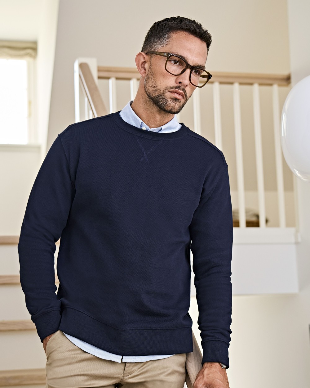 TEE JAYS RIBBED INTERLOCK CREW NECK Sweatshirts personalisierbar