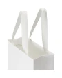 Tassen & Zakken 4DO Smartfold papieren tas van 210 g/m² met lintgrepen en een glanzende laminaatlaag - 24 x 10 x 24 cm voor bedrukking &amp; borduring