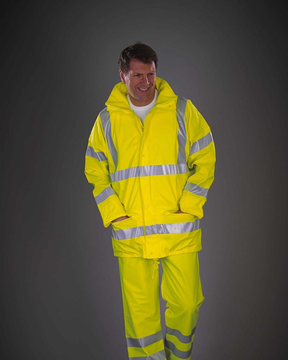 Jassen YOKO Ademende regenjasj Hi-Vis Soft Flex voor bedrukking &amp; borduring