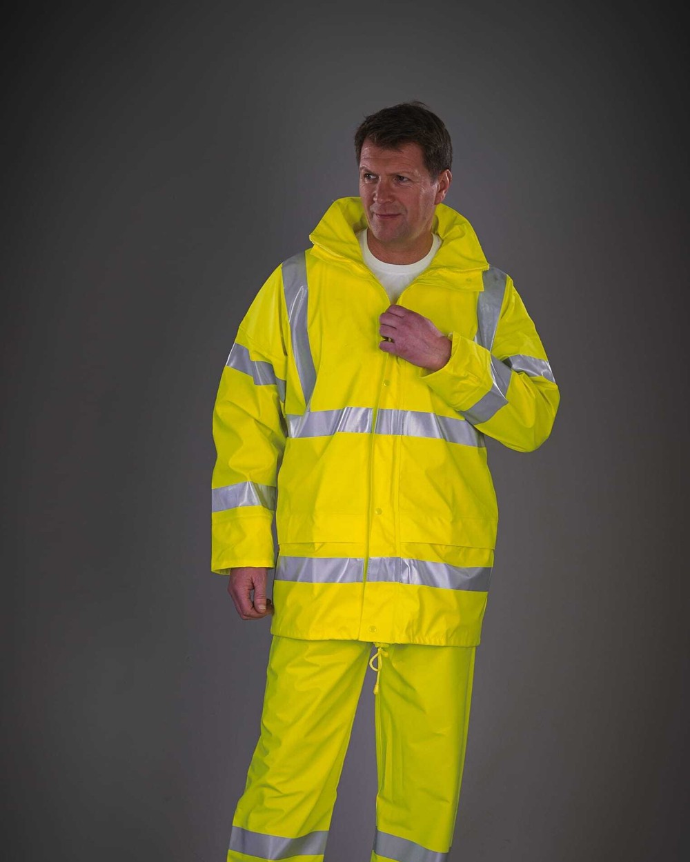 Jassen YOKO Ademende regenjasj Hi-Vis Soft Flex voor bedrukking &amp; borduring