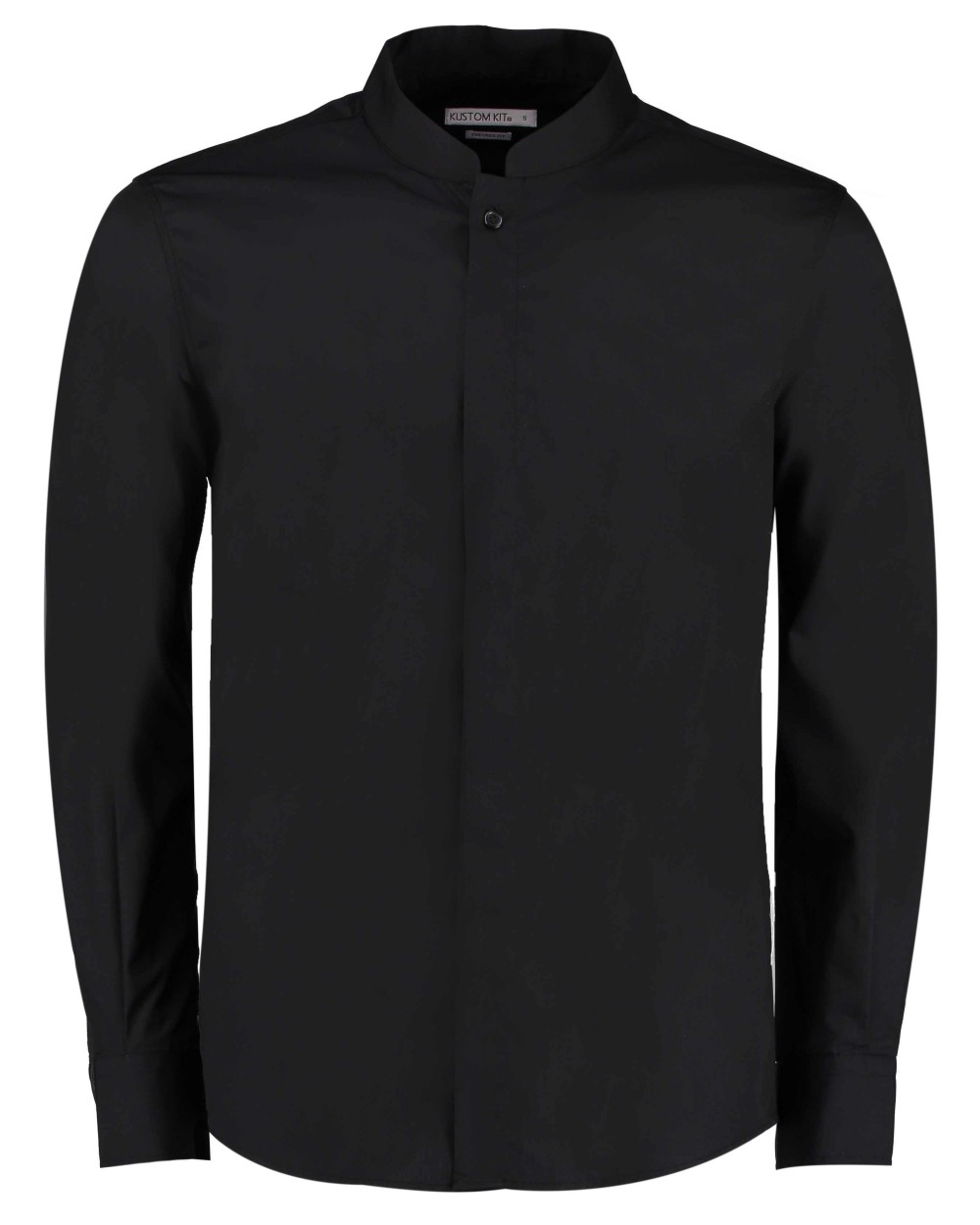 Hemden KUSTOM KIT Mandarin collar shirt long-sleeved (tailored fit) voor bedrukking &amp; borduring