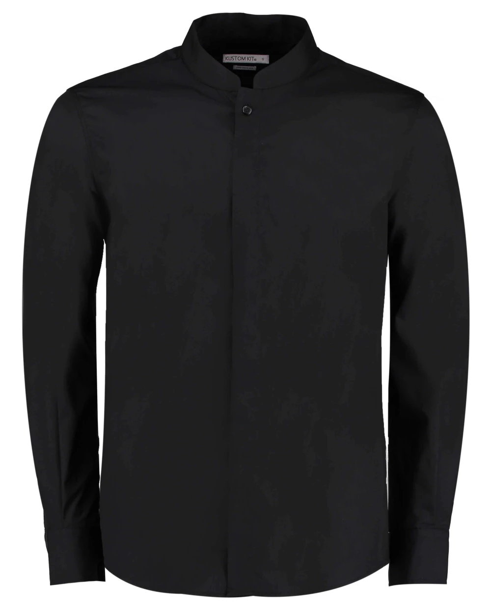 Hemden KUSTOM KIT Mandarin collar shirt long-sleeved (tailored fit) voor bedrukking &amp; borduring