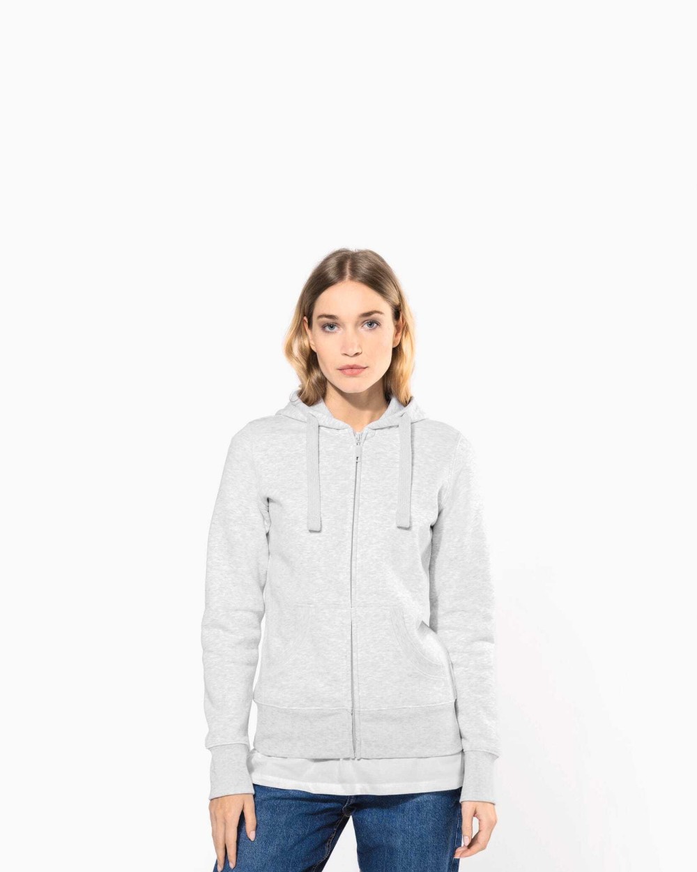 Sweaters & hoodies KARIBAN Damessweater met rits en capuchon voor bedrukking &amp; borduring