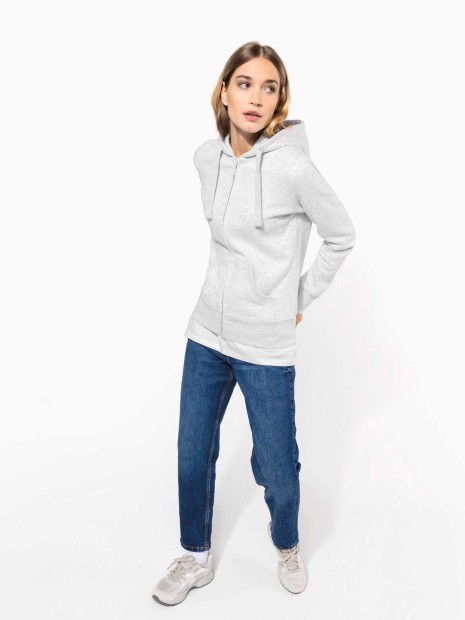 Sweat-shirts à personnaliser KARIBAN Sweat-shirt zippé capuche femme 