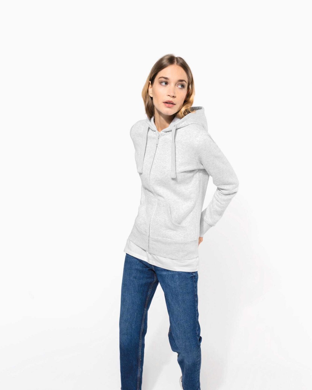 Sweat-shirts personnalisable KARIBAN Sweat-shirt zippé capuche femme