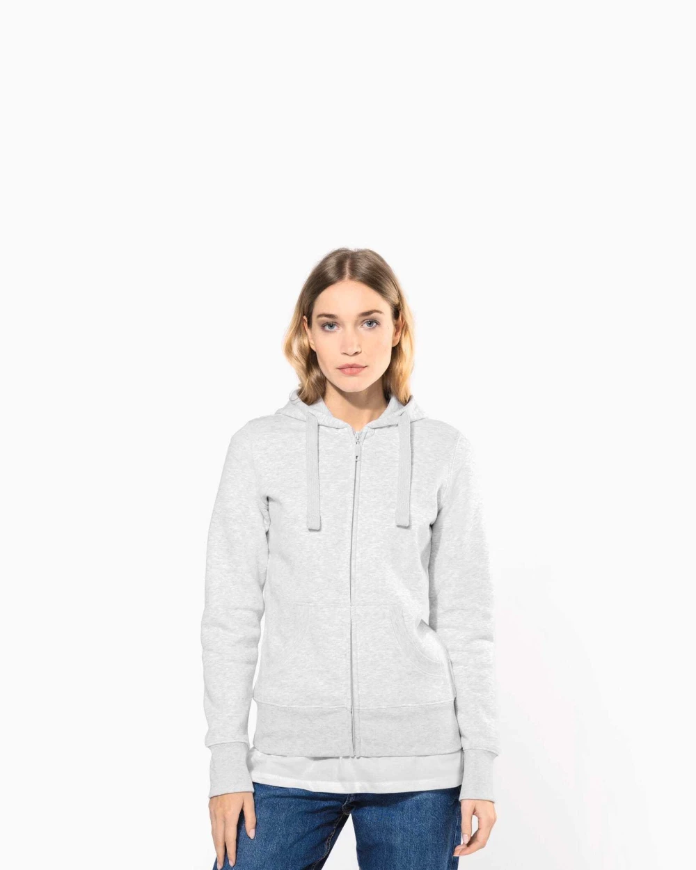 Sweaters & hoodies KARIBAN Damessweater met rits en capuchon voor bedrukking &amp; borduring