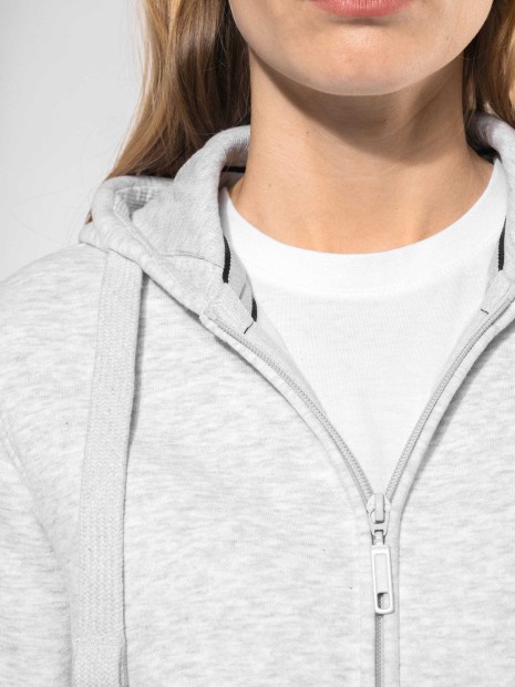 Sweat-shirts à personnaliser KARIBAN Sweat-shirt zippé capuche femme 
