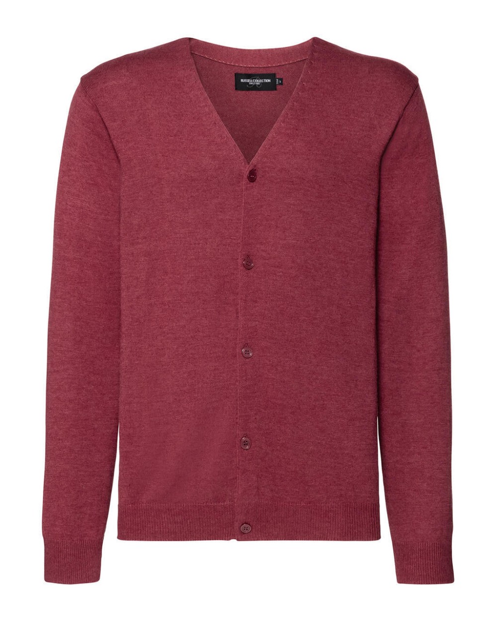 RUSSELL Men's V-Neck Knitted Cardigan Sweatshirts personalisierbar