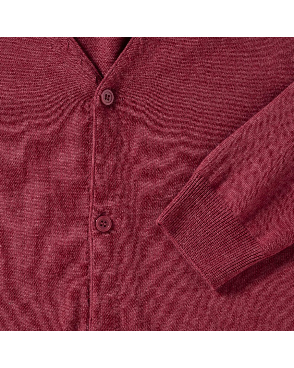 RUSSELL Men's V-Neck Knitted Cardigan Sweatshirts personalisierbar