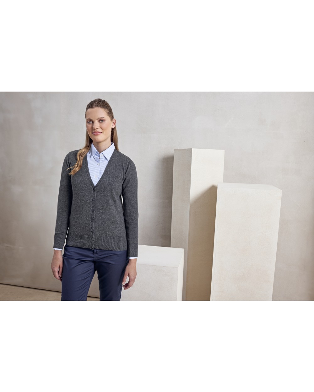 Pulls personnalisable PREMIER Ladies Button Through Knitted Cardigan