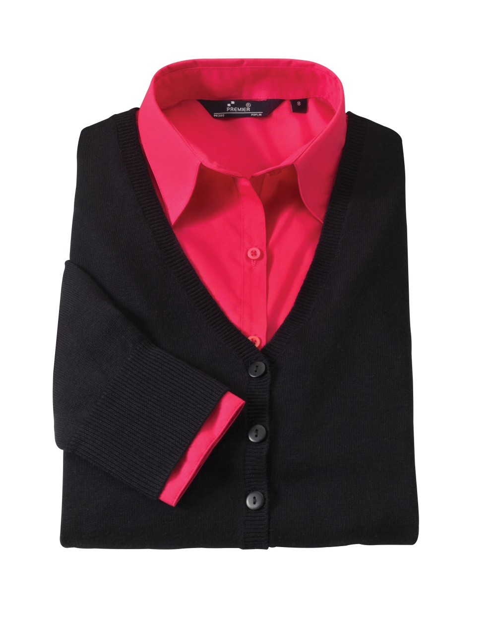 PREMIER Ladies Button Through Knitted Cardigan Pullovers personalisierbar