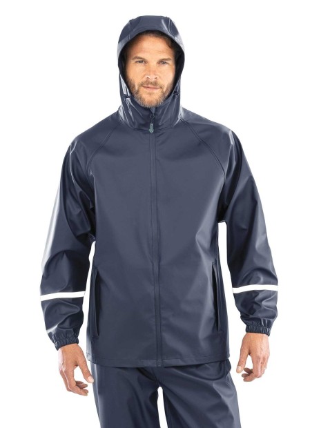 Vestes à personnaliser RESULT Veste imperméable Prism PU avec bandes réfléchissantes 