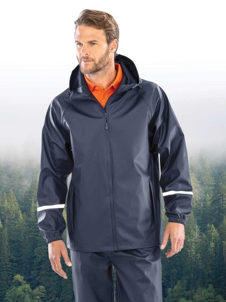 Vestes à personnaliser RESULT Veste imperméable Prism PU avec bandes réfléchissantes 