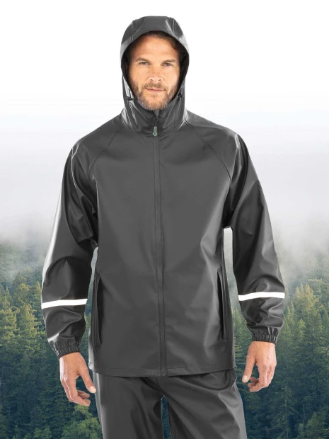 Vestes à personnaliser RESULT Veste imperméable Prism PU avec bandes réfléchissantes 