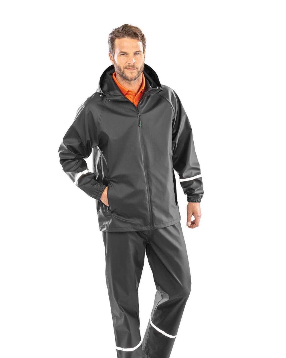 Vestes personnalisable RESULT Veste imperméable Prism PU avec bandes réfléchissantes