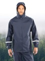 Vestes à personnaliser RESULT Veste imperméable Prism PU avec bandes réfléchissantes 