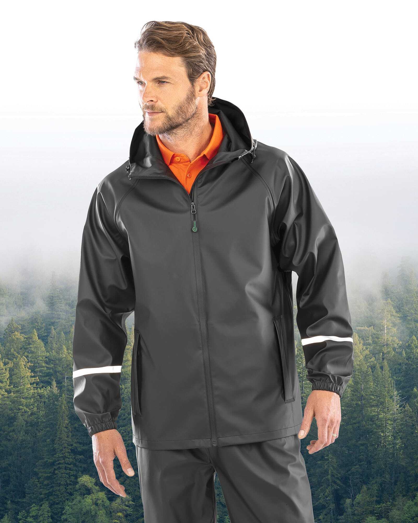 Vestes personnalisable RESULT Veste imperméable Prism PU avec bandes réfléchissantes