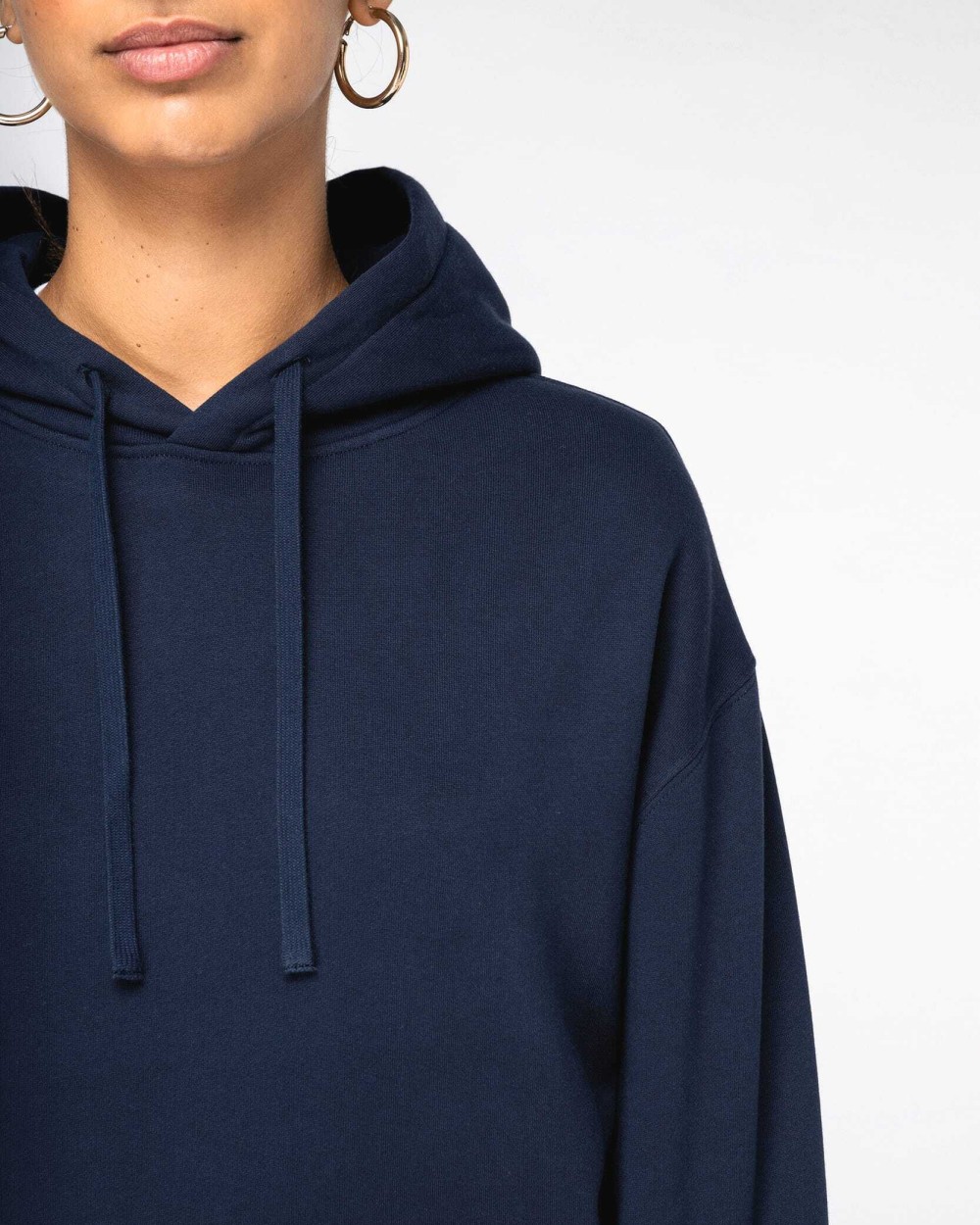 Sweaters & hoodies NATIVE SPIRIT Ecologische uniseks sweater met capuchon en verlaagde schouders in geborsteld fleece voor bedrukking &amp; borduring
