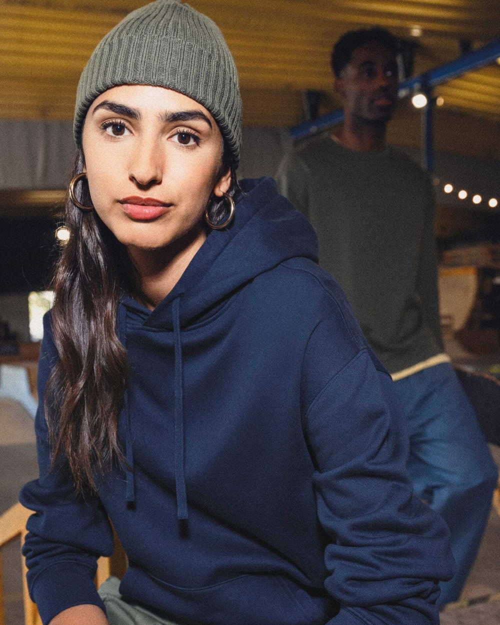 Sweaters & hoodies NATIVE SPIRIT Ecologische uniseks sweater met capuchon en verlaagde schouders in geborsteld fleece voor bedrukking &amp; borduring