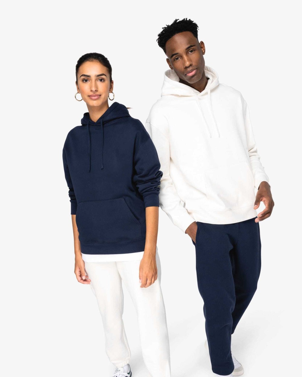 Sweat-shirts personnalisable NATIVE SPIRIT Sweat-shirt écoresponsable à capuche à épaules tombantes molleton gratté unisexe