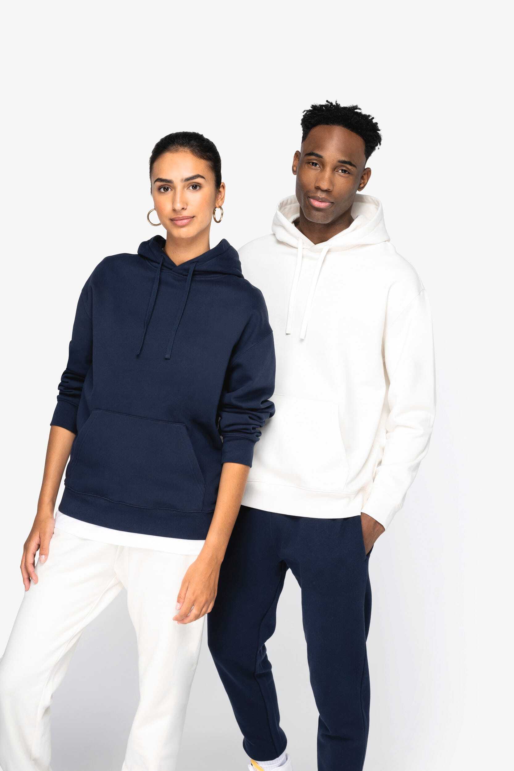 Sweat-shirts personnalisable NATIVE SPIRIT Sweat-shirt écoresponsable à capuche à épaules tombantes molleton gratté unisexe