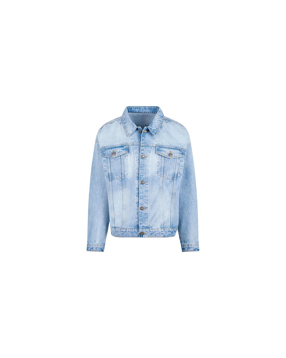 BUILD YOUR BRAND Heavy Ounce Boxy Denim Jacket Jacken personalisierbar