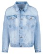 Jassen BUILD YOUR BRAND Heavy Ounce Boxy Denim Jacket voor bedrukking &amp; borduring