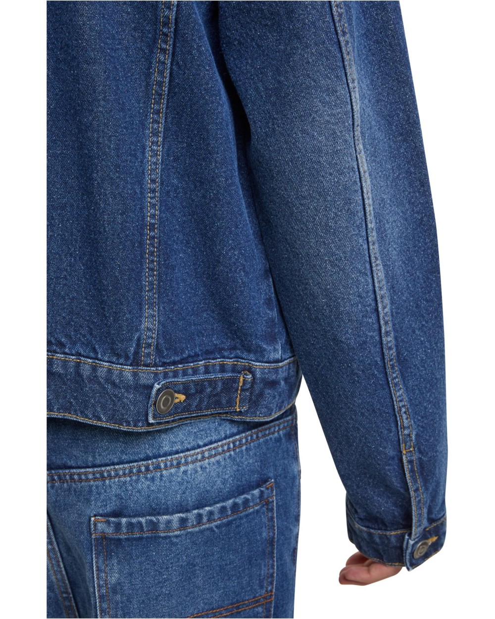 BUILD YOUR BRAND Heavy Ounce Boxy Denim Jacket Jacken personalisierbar