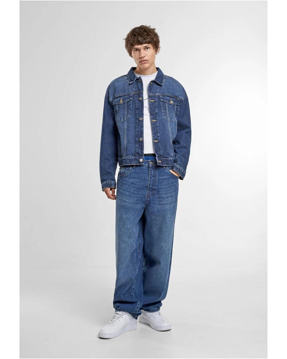 Vestes personnalisable BUILD YOUR BRAND Heavy Ounce Boxy Denim Jacket