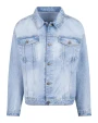 Jassen BUILD YOUR BRAND Heavy Ounce Boxy Denim Jacket voor bedrukking &amp; borduring