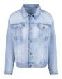 BUILD YOUR BRAND Heavy Ounce Boxy Denim Jacket Jacken personalisierbar