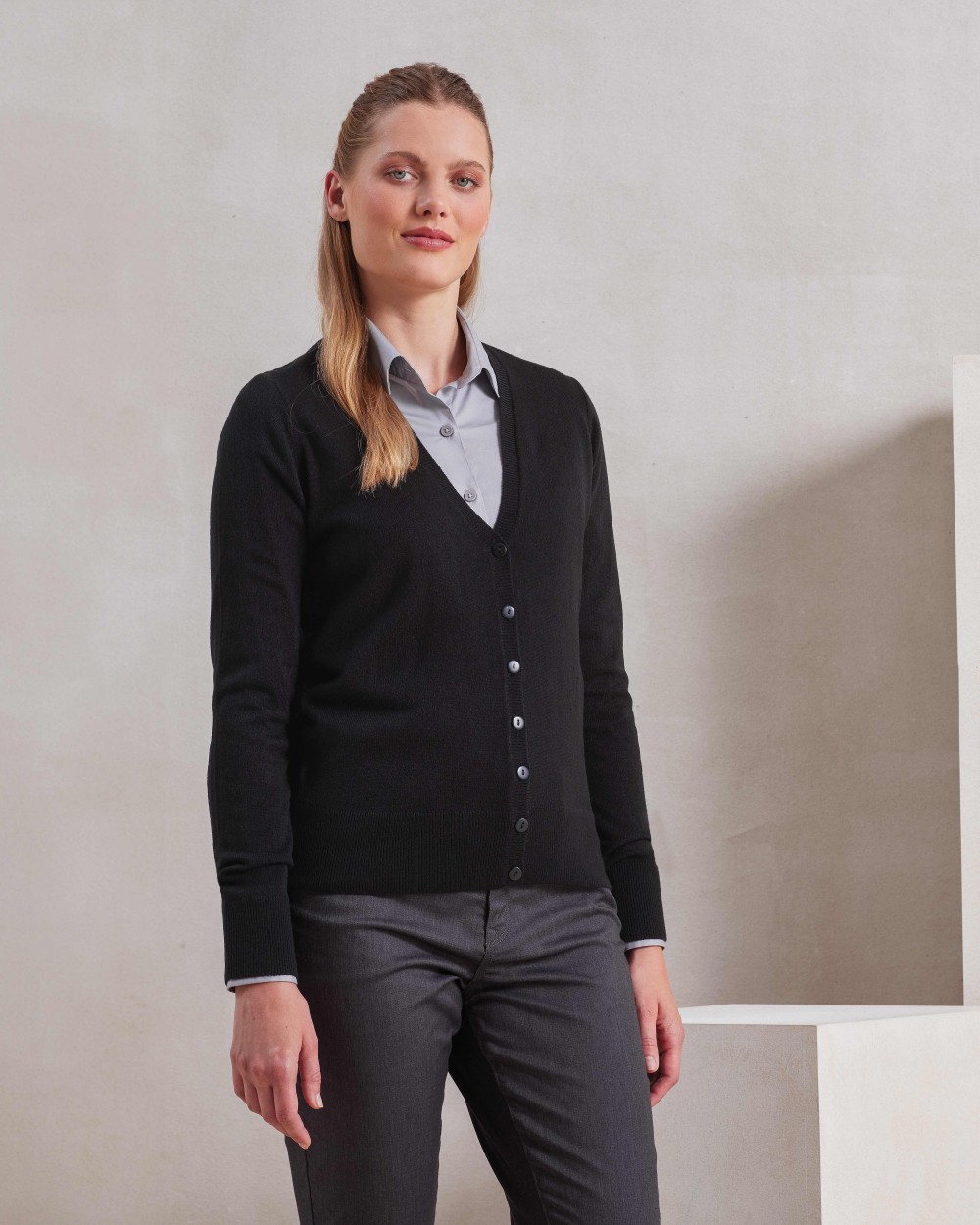 Pulls personnalisable PREMIER Cardigan "Essential" en acrylique pour femme
