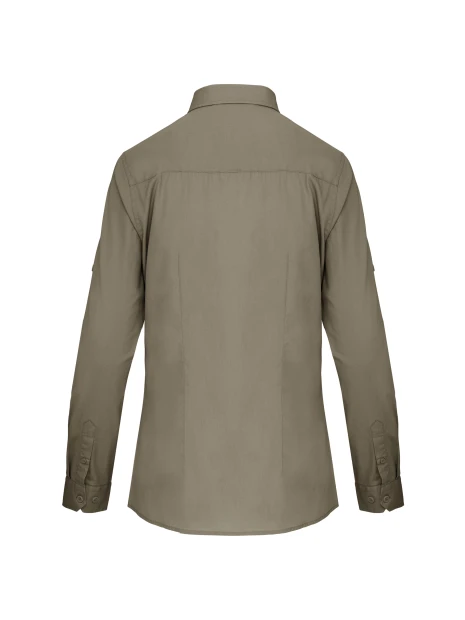 KARIBAN Chemise safari manches longues femme /api/colors/f670900e-42da-4667-ab56-d8f2804cba19 personnalisable