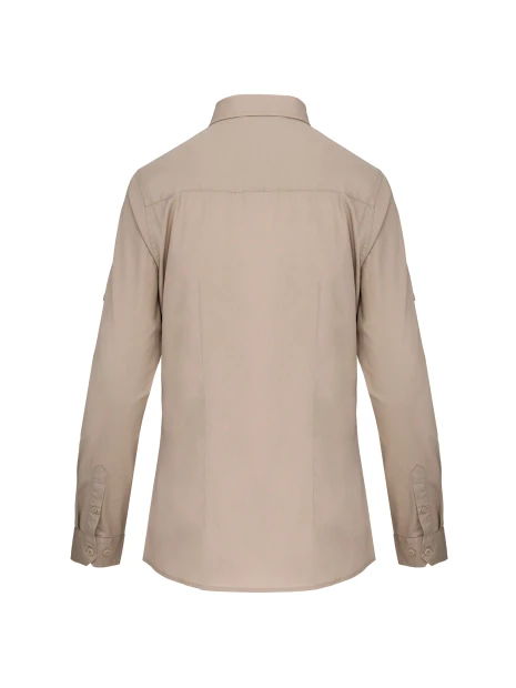 KARIBAN Chemise safari manches longues femme /api/colors/13a9f258-6ed5-4b44-b30c-6e7b15d934d4 personnalisable