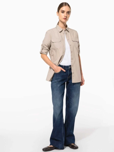 Chemises à personnaliser KARIBAN Chemise safari manches longues femme 