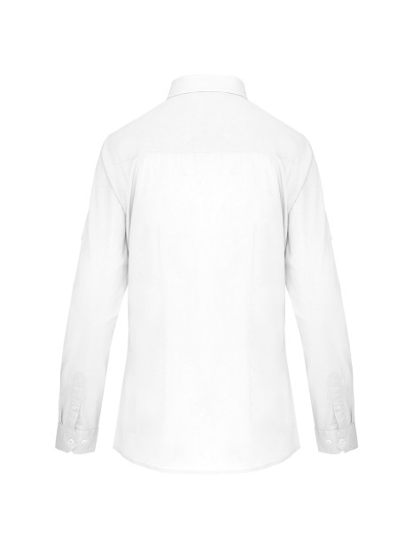 KARIBAN Chemise safari manches longues femme /api/colors/7a92cd2d-10d2-40b4-928b-296bb7487506 personnalisable